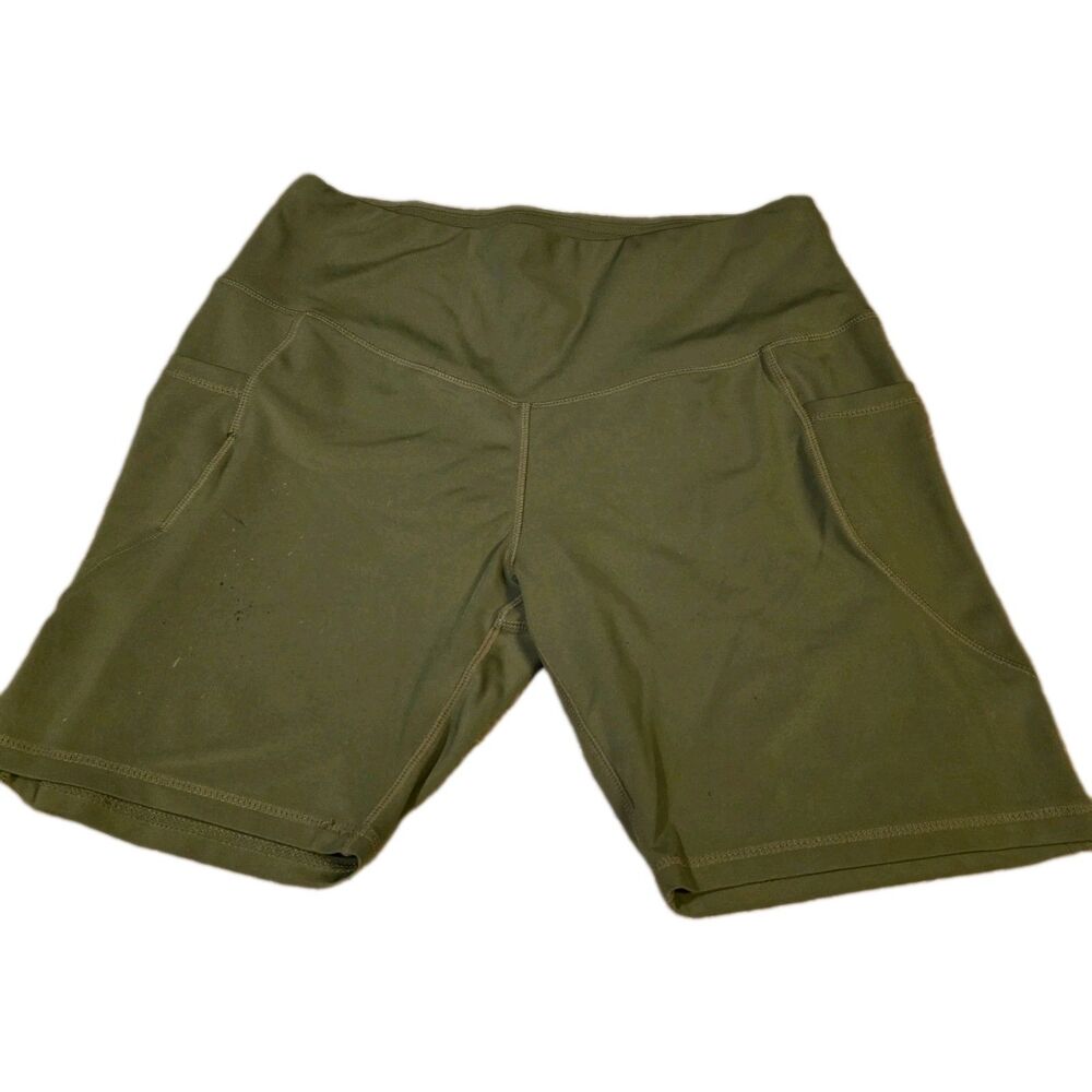 New York Laundry Women’s Olive Green  Sports Shorts Active Stretch  Size XL
